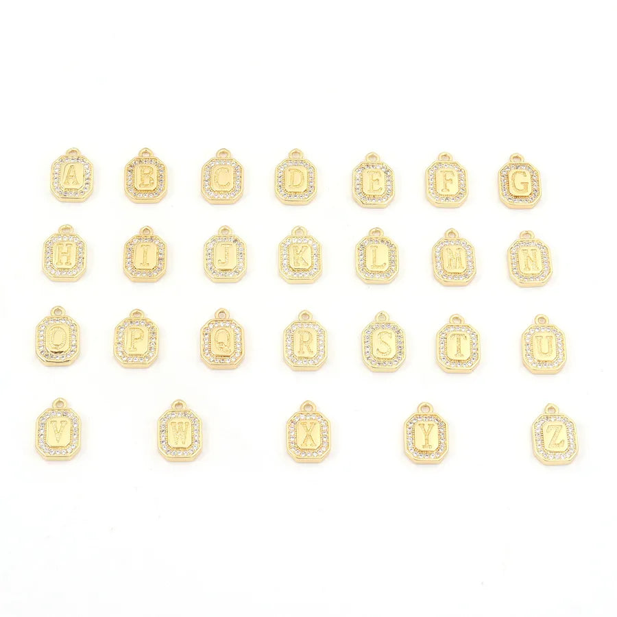 18K Gold Plated Letter Pendant Necklace