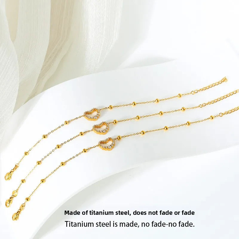 Heart-Shaped Titanium Steel Bracelet for Women