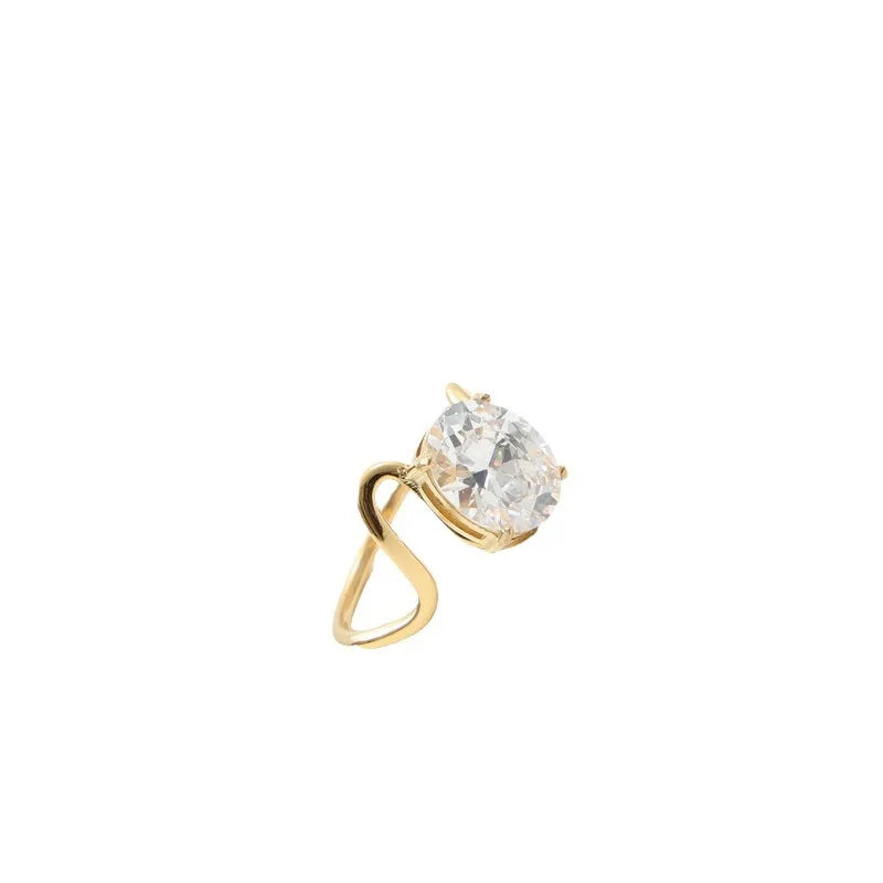 18K Gold Plated Geometric Zircon Ring