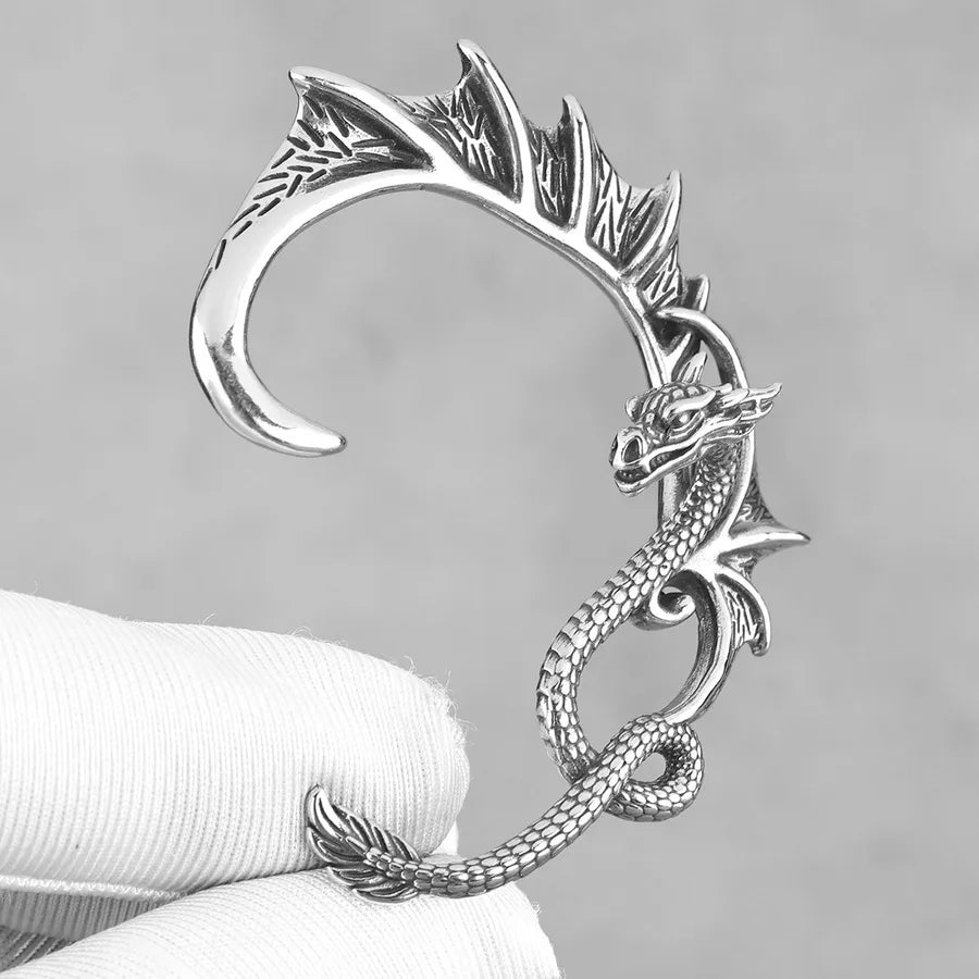 Unisex Stainless Steel Dragon Ear Cuff
