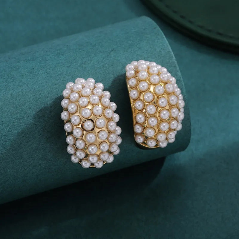 Bold Titanium Steel Large Hoop Earrings ES009