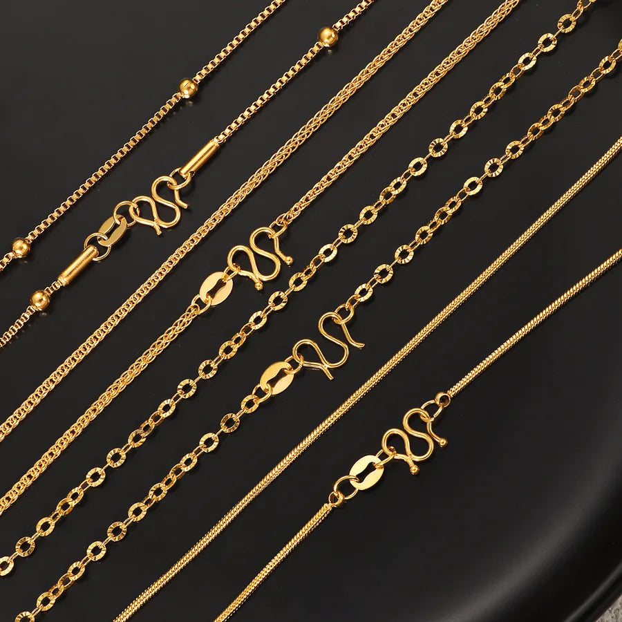 Gold Plated Stainless Steel Chain Bracelet for Women