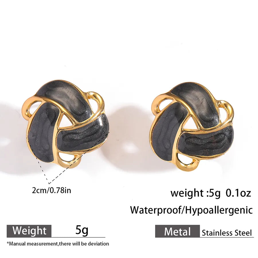 Gold Plated Titanium Steel Drop Earrings 1#
