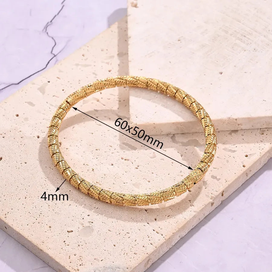 18K Gold Plated Geometric Stainless Steel Bracelet