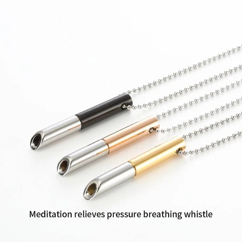 Stainless Steel Breathwork Pendant Necklace
