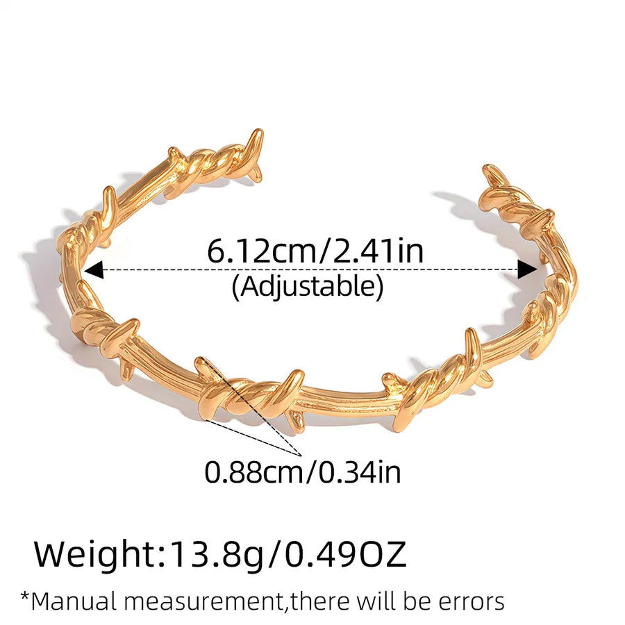 18K Gold Plated Pearl Bangle Bracelet for Women