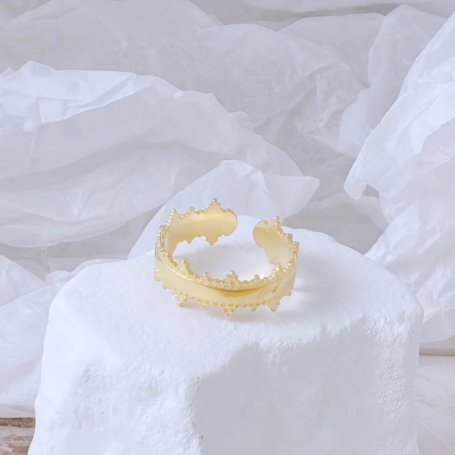 Gold Bamboo Titanium Steel Open Ring Adjustable Opening Golden Hydraulic J36