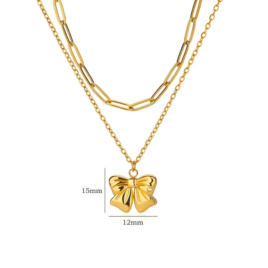 18K Gold Butterfly Pendant Necklace N06951G
