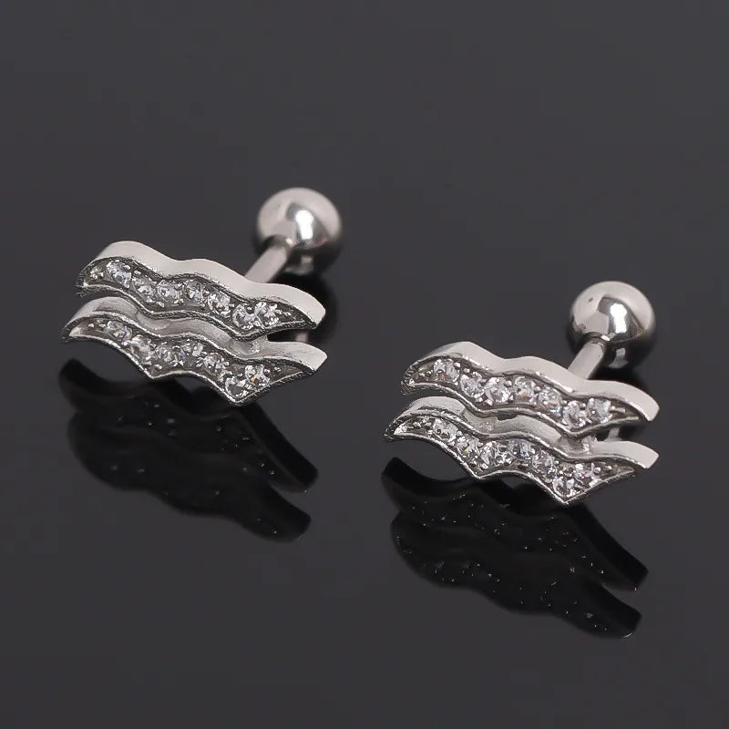 Zodiac Stone Gold Plated Stainless Steel Earrings