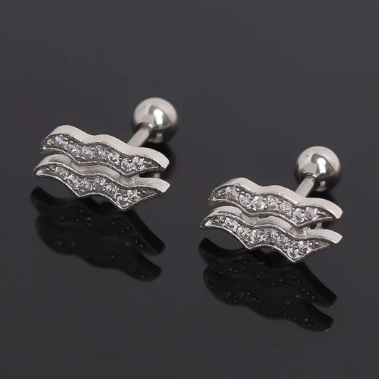 Zodiac Stone Gold Plated Stainless Steel Earrings