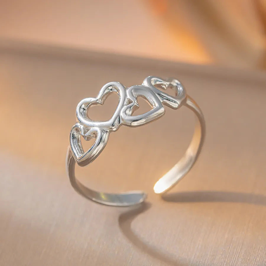 Adjustable Geometric Titanium Steel Ring K10 Steel Color Ring Adjustable