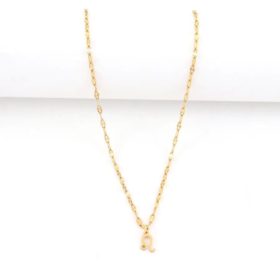 18K Gold Zodiac Pendant Necklace for Women