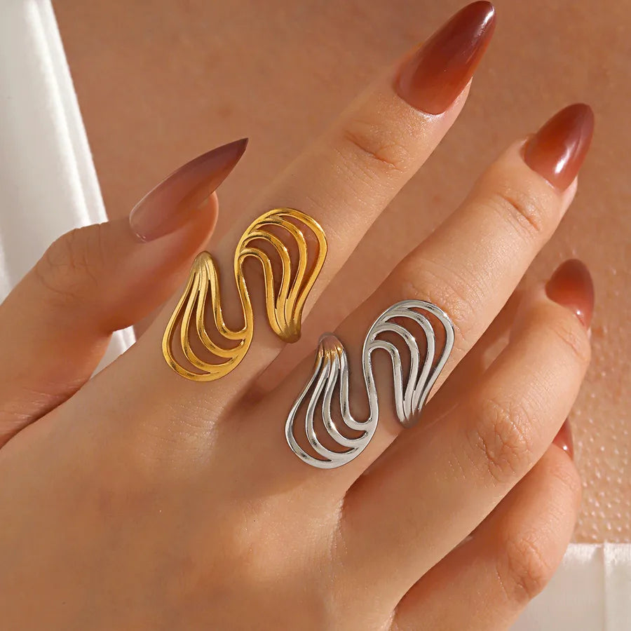 18K Gold Plated Open Ring for Women