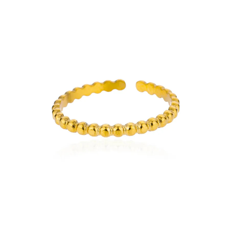 18K Gold Plated Geometric Zirconia Ring 8