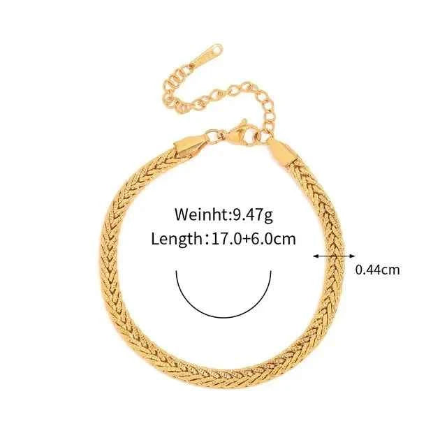 18K Gold Plated Twisted Braid Jewelry Set