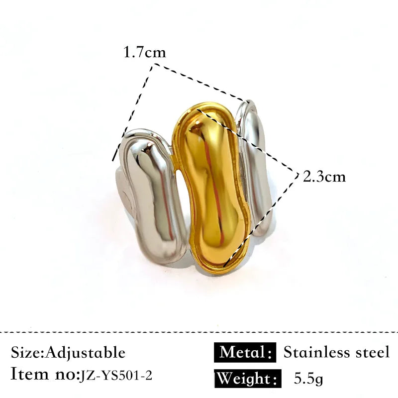 Unisex Geometric Titanium Steel Ring