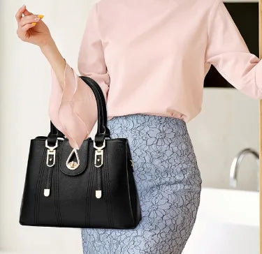 Elegant PU Leather Square Shoulder Bag