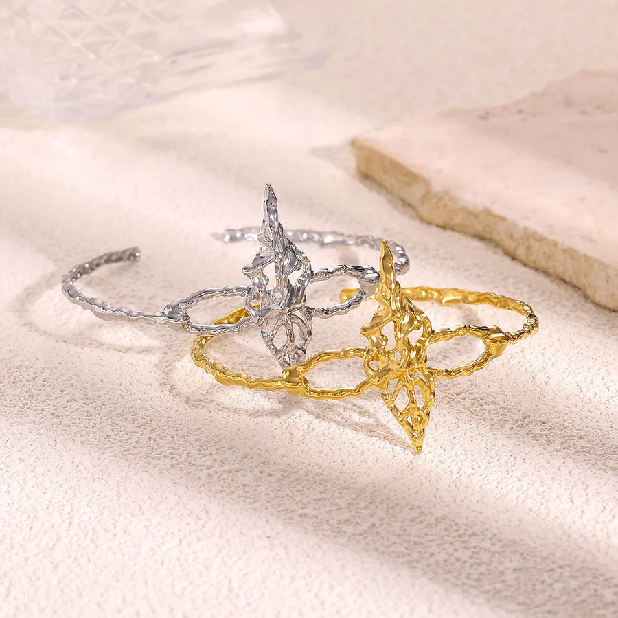 Stainless Steel Open Bangle Bracelet