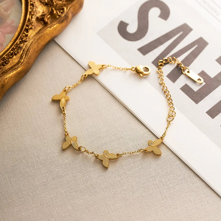 Titanium Steel Butterfly Bracelet