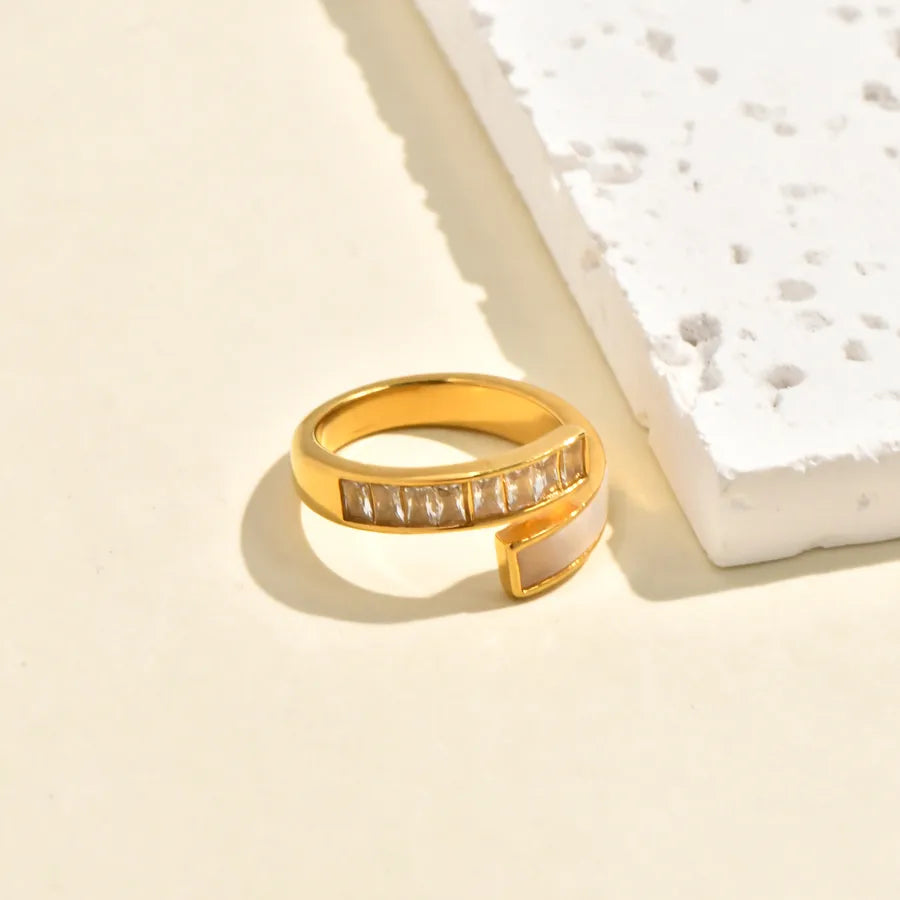 Gold Plated Irregular Heart Shell Ring