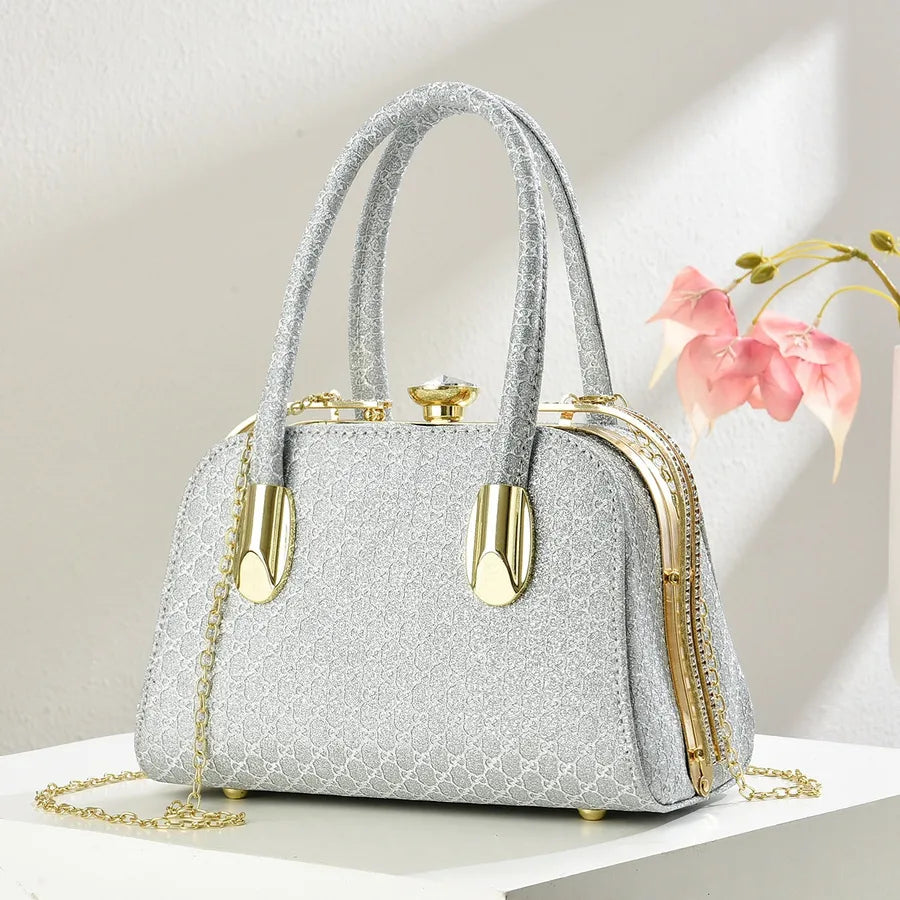 Diamond Pattern PU Evening Bag