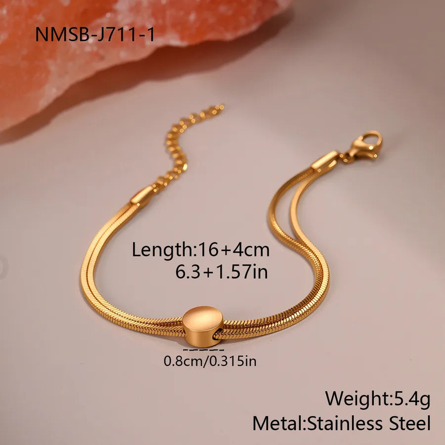 18K Gold Plated Snake Chain Bracelet NMSB-J711-1 Gold Bracelet