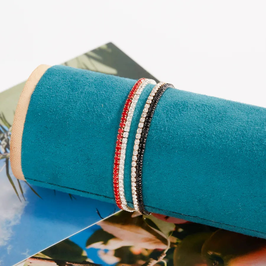 Elegant Gold-Plated Round Tennis Bracelet