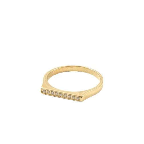 18K Gold Plated Titanium Steel Geometric Ring