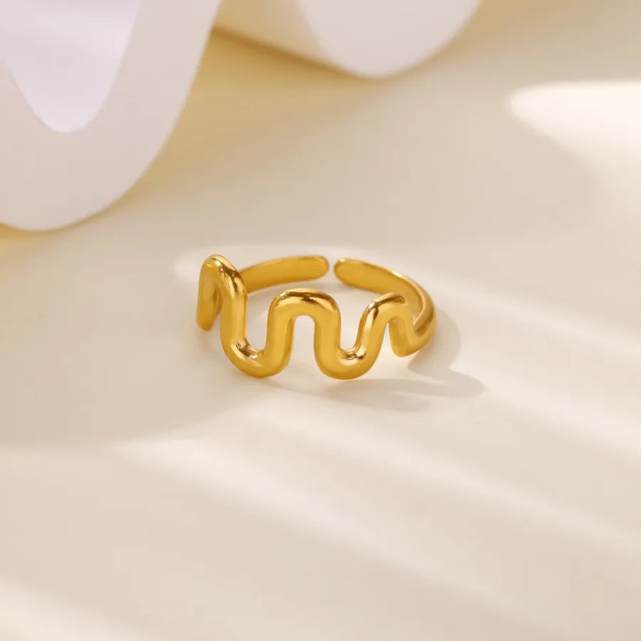 18K Gold Plated Geometric Open Ring