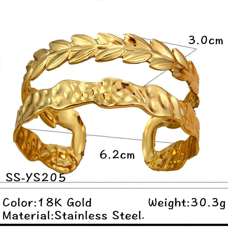 Gold Plated Stainless Steel Heart Cherry Bracelet