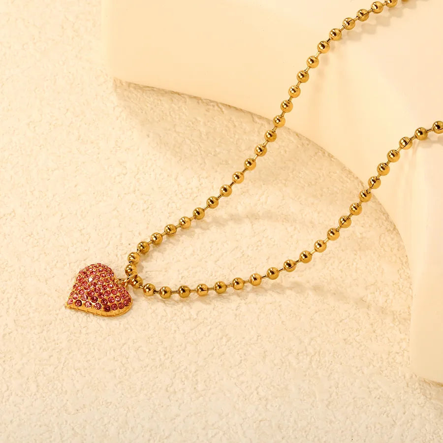 Gold Heart Pendant Necklace for Women