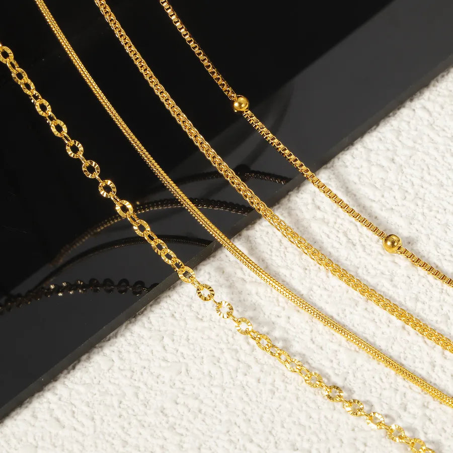 Gold Plated Stainless Steel Chain Bracelet for Women