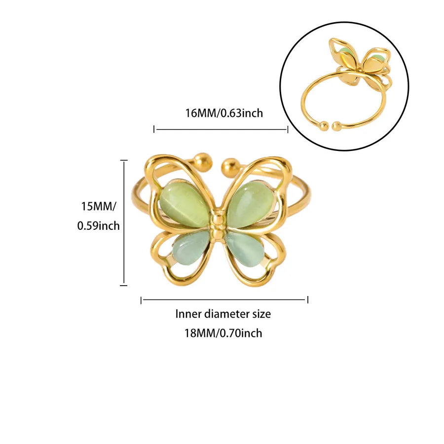 Vintage French Flower Zircon Open Ring