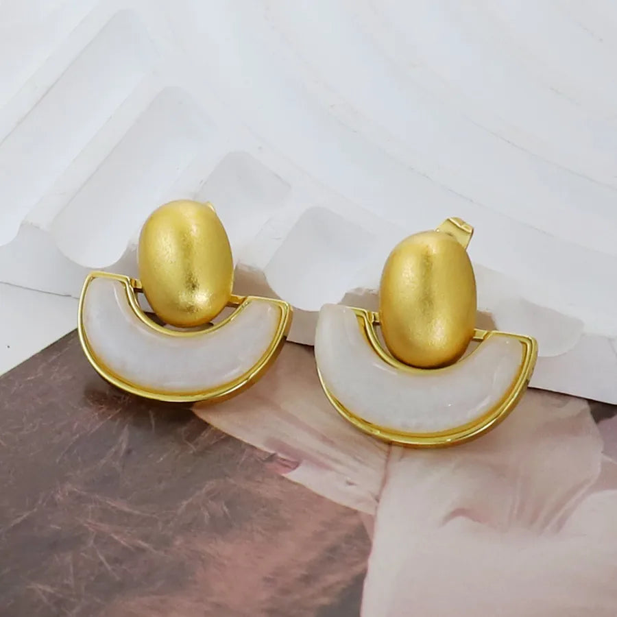 18K Gold Plated Butterfly & Flower Stud Earrings Average Size Gold Style 7