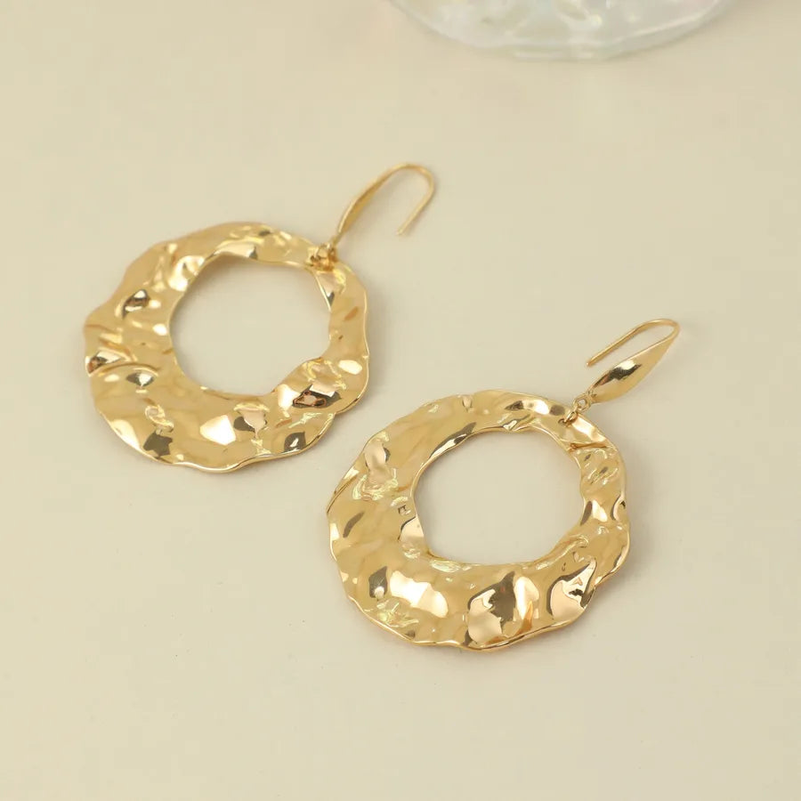 Retro Gold Plated Leaf Stud Earrings Gold Style 3
