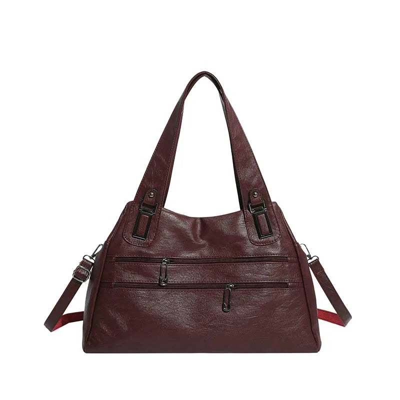 Studded PU Leather Shoulder Bag – Large Capacity - Smiling Maria - Everything For Women