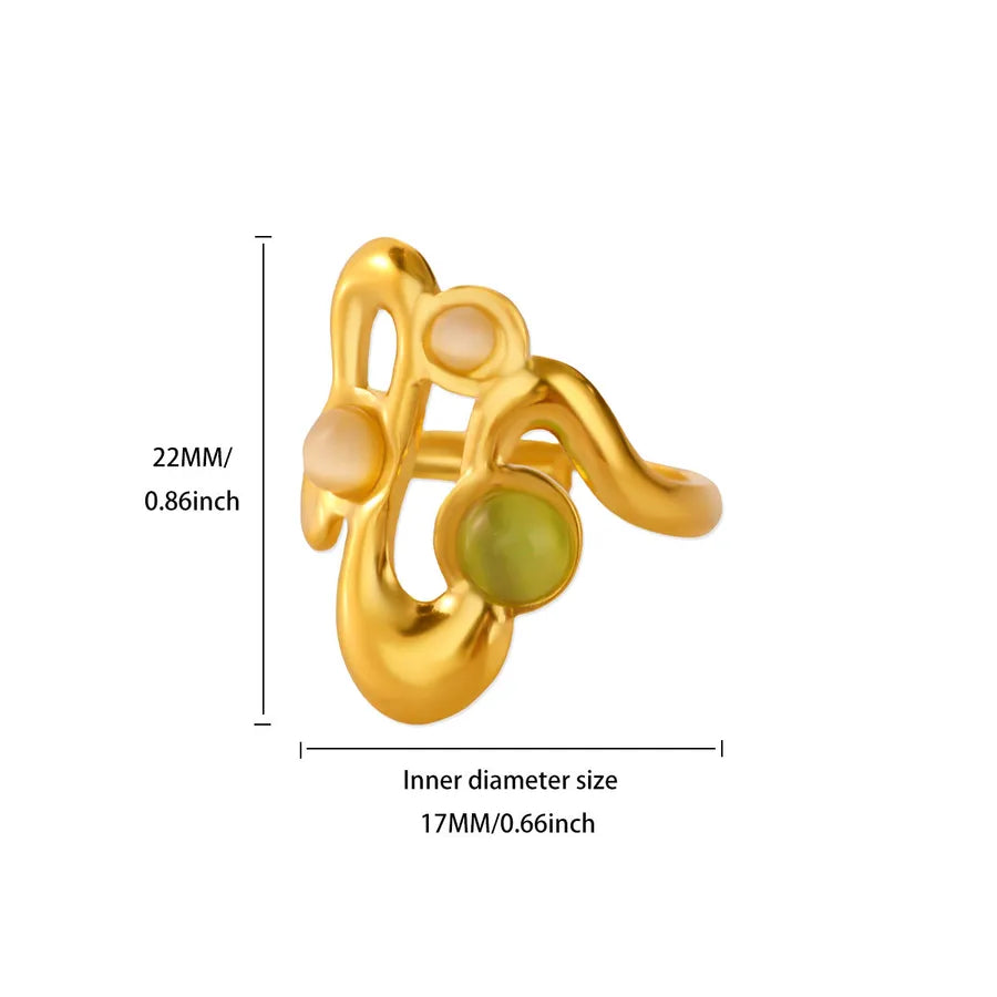 Geometric Butterfly Open Ring – 18K Gold Plated 3