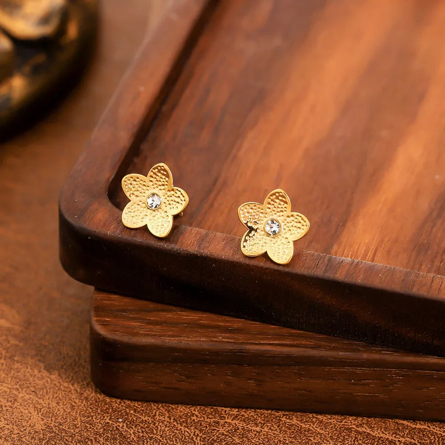 Vintage Sunflower Half Stud Earrings 17#【E1615-A】-Single Earring