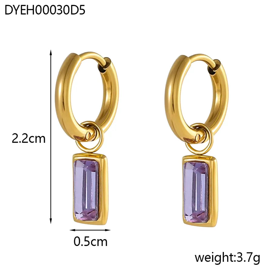 18K Gold Plated Geometric Titanium Necklace One Size DYEH00030D5 9*9*1