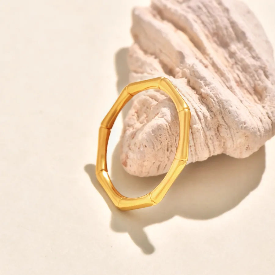 Gold Plated Asymmetric Heart & Wave Ring