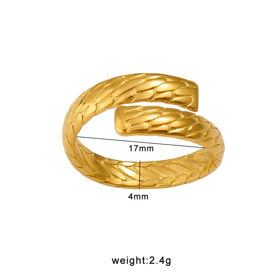 Gold Plated Adjustable Open Ring for Women CK1404