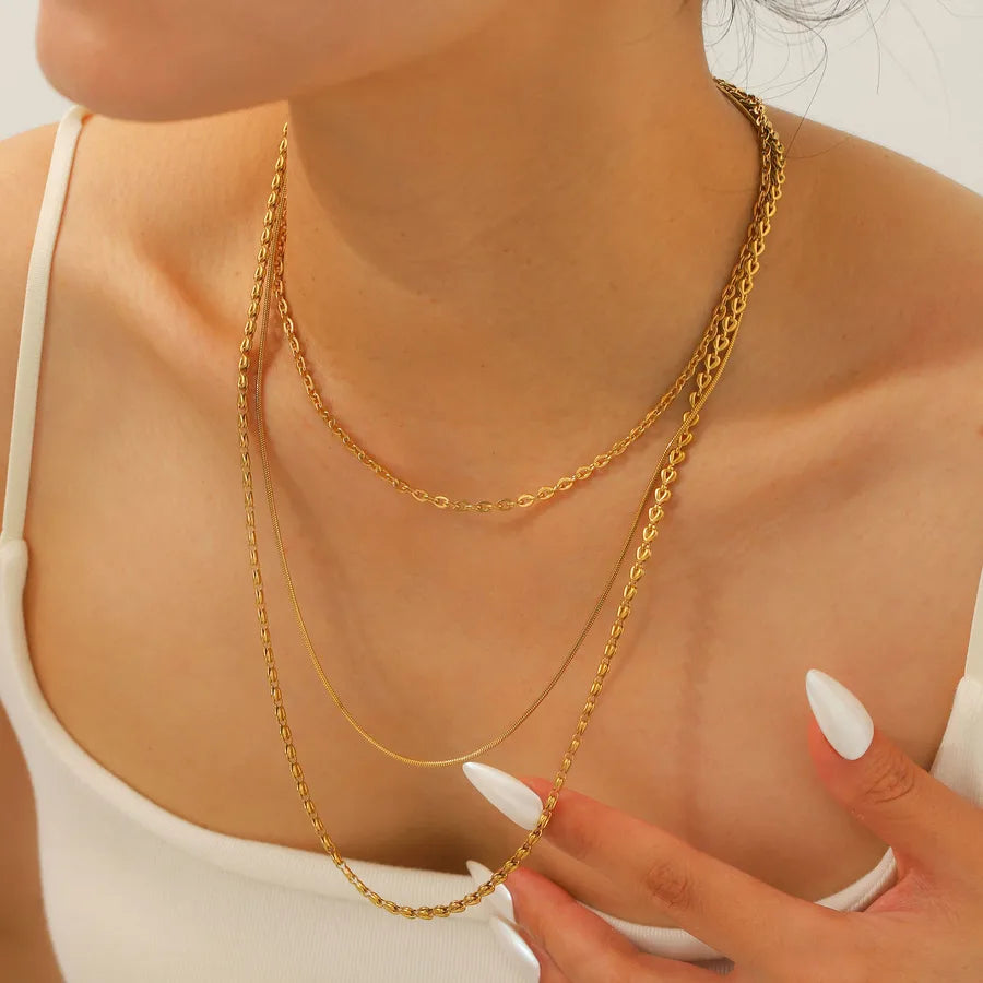 18K Gold Layered Heart & Star Necklace