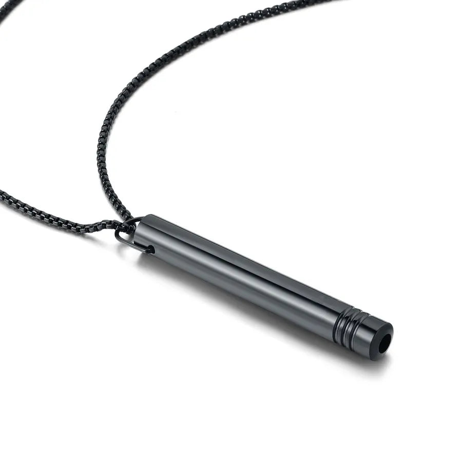 Stainless Steel Meditation Whistle Necklace