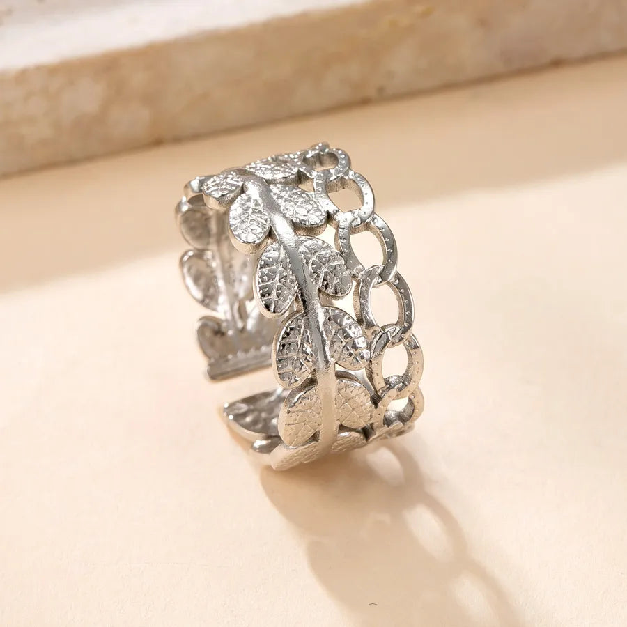 Geometric Open Ring in 304 Stainless Steel Average Size YYJZ217S