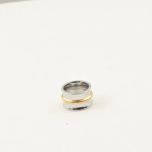 18K Gold Plated Geometric Stainless Steel Ring