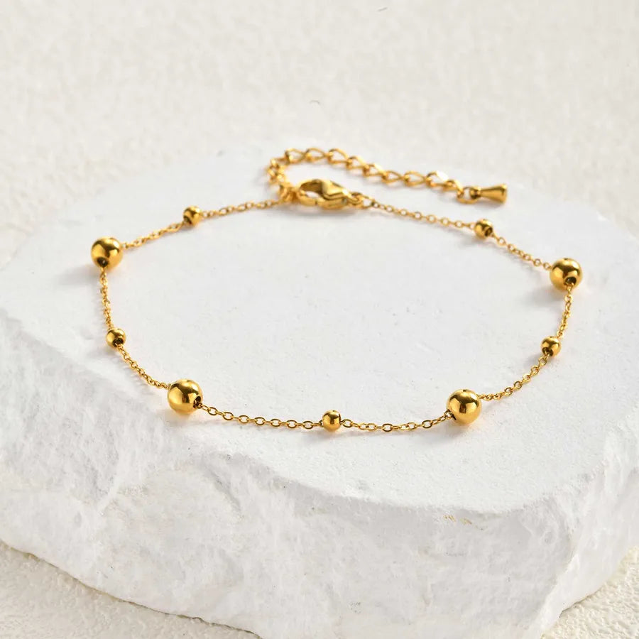 Gold Plated Stainless Steel Cross Anklet