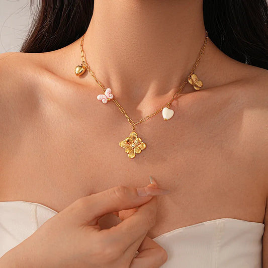 Boho Butterfly Knot Tassel Necklace