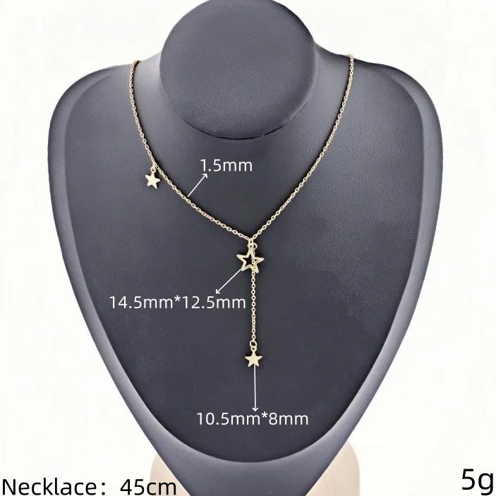 Gold Layered Starfish Pendant Necklace 45cm Gold 1 Piece