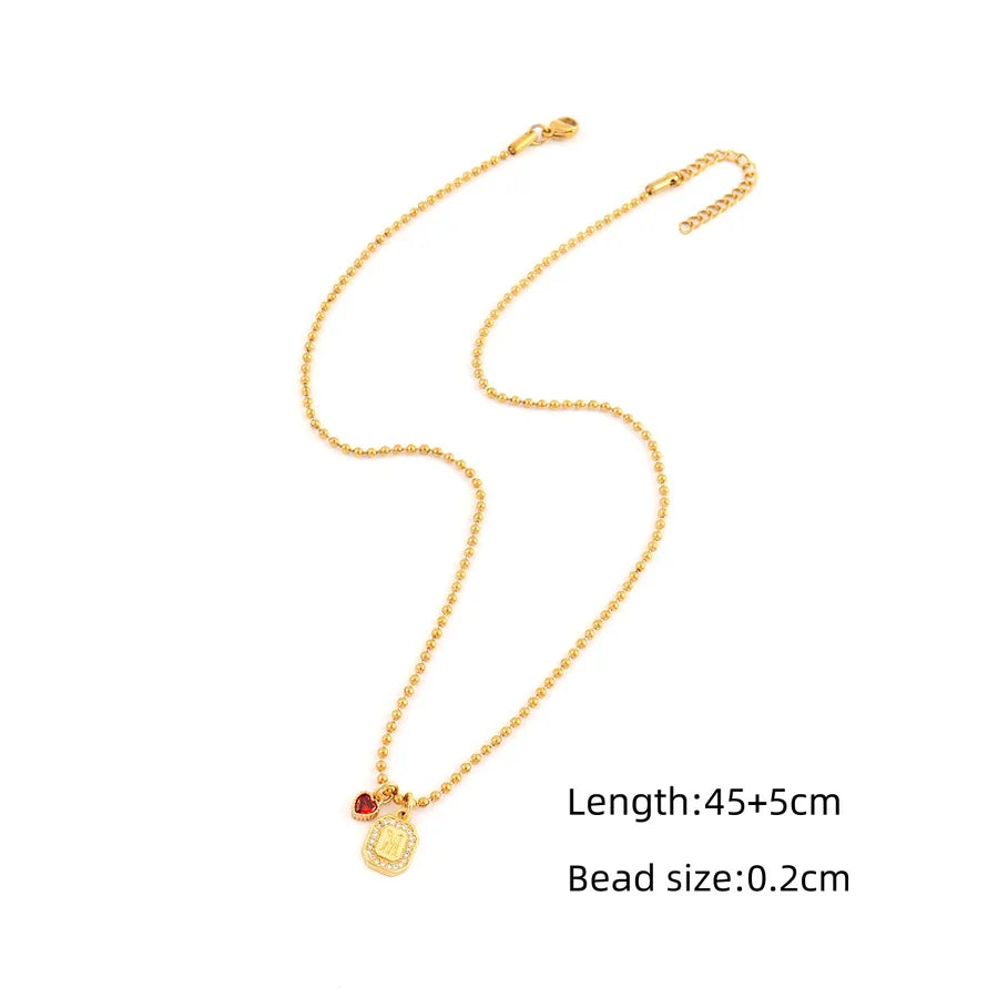 Gold Heart Crystal Pendant Necklace for Women Gold m