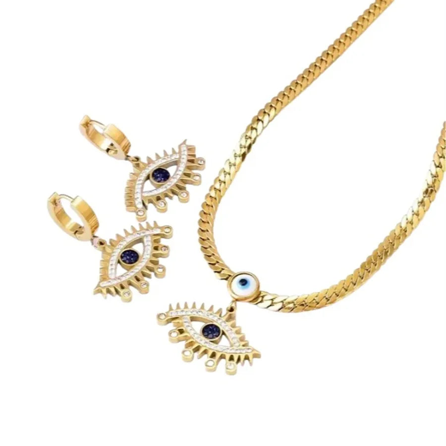 18K Gold Plated Eye Pendant Necklace